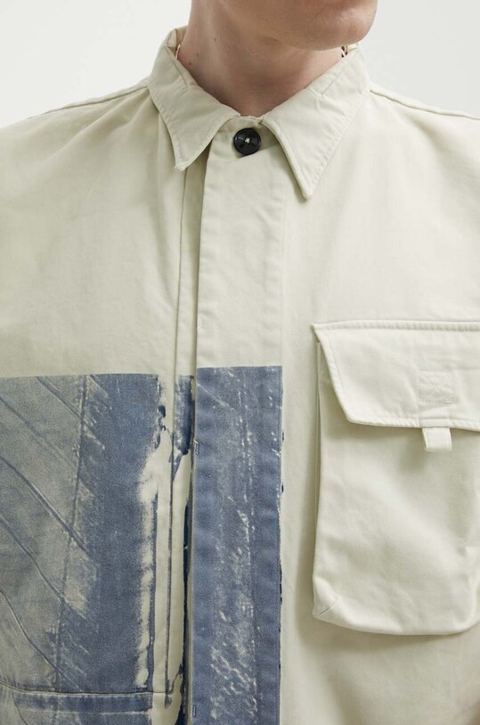 Хлопковая рубашка A-COLD-WALL* Strand Overshirt ACWMSH131 бежевый