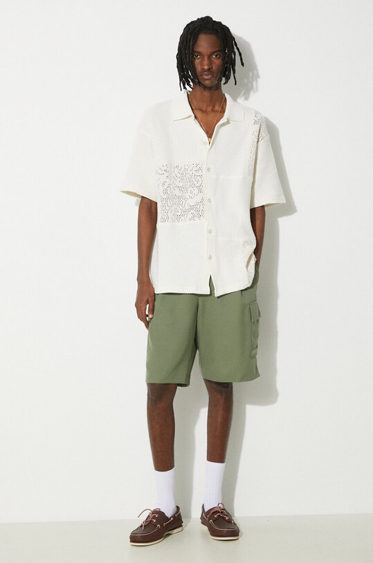 Drôle de Monsieur camasa din bumbac La chemise Patchwork D.SH159.CO141.CM bej SS24