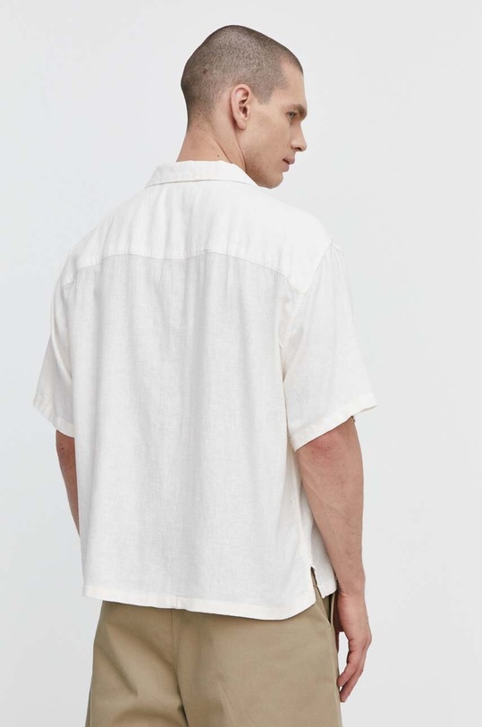 Oblečení Lněná košile Abercrombie & Fitch KI125.4446.106 béžová