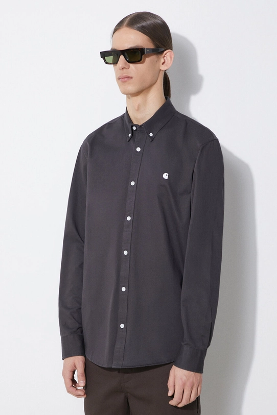 Carhartt WIP camicia Longsleeve Madison Shirt grigio I023339.1ZYXX