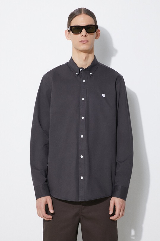 Carhartt WIP shirt Longsleeve Madison Shirt I023339.1ZYXX gray