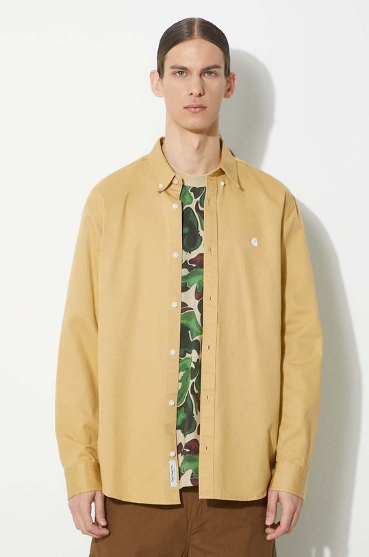 Carhartt WIP cotton shirt Longsleeve Madison Shirt button-down beige I023339.22SXX