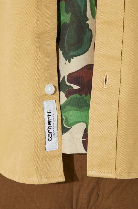 Clothing Carhartt WIP cotton shirt Longsleeve Madison Shirt I023339.22SXX beige