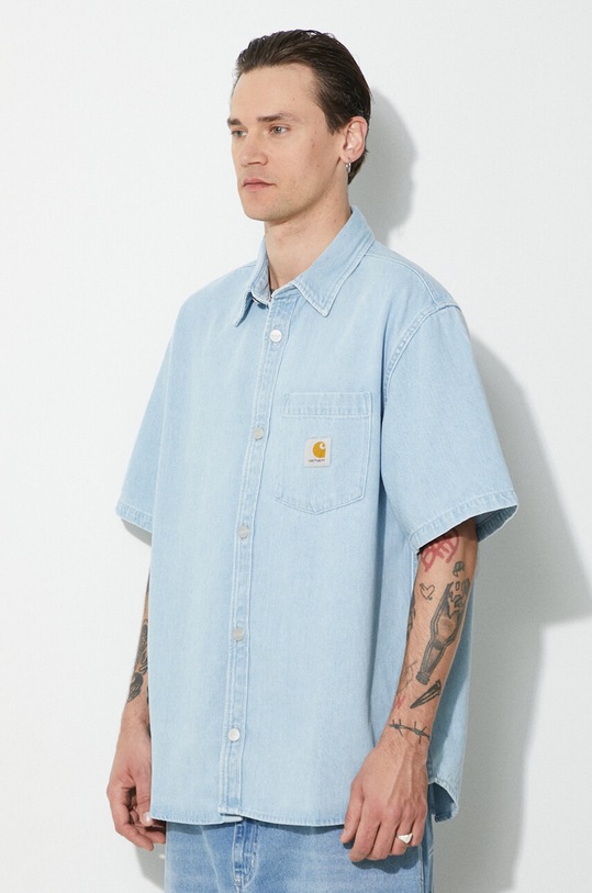 Carhartt WIP denim shirt S/S Ody Shirt blue I033347.112