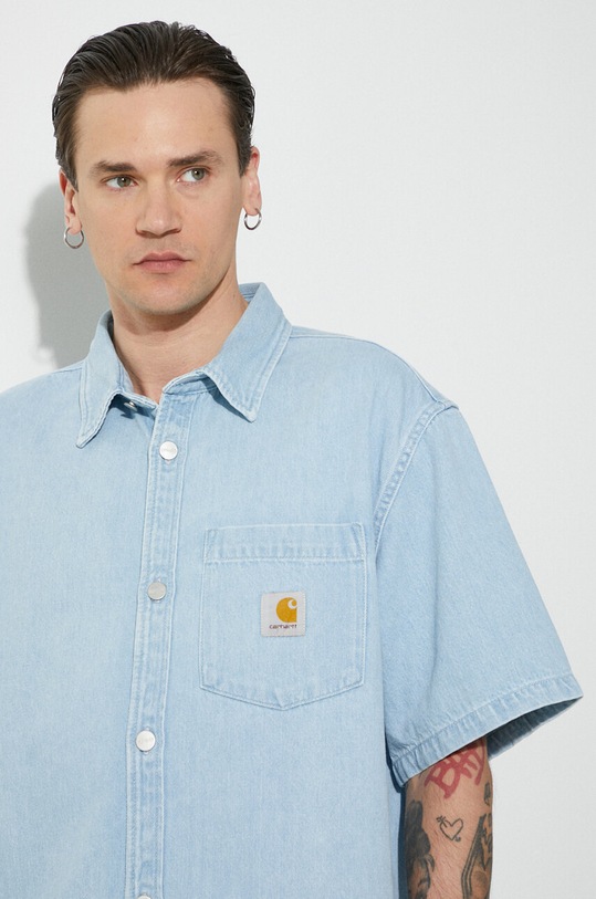 Carhartt WIP denim shirt S/S Ody Shirt I033347.112 blue
