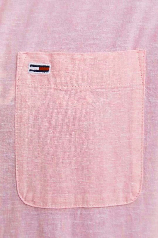 Tommy Jeans koszula z domieszką lnu DM0DM18962 różowy