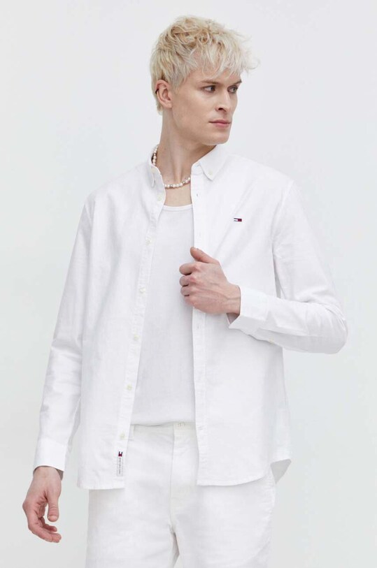 Tommy Jeans koszula bawełniana DM0DM19134 biały