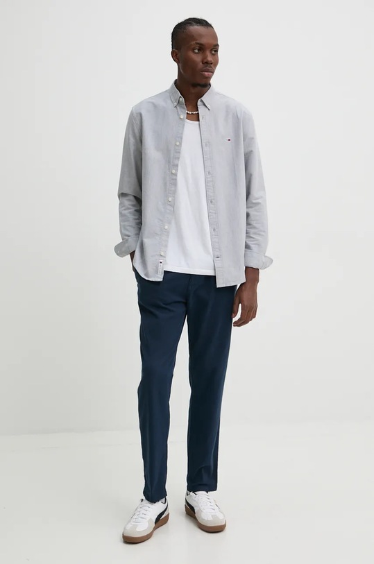 Tommy Jeans koszula bawełniana DM0DM19134 szary AW24