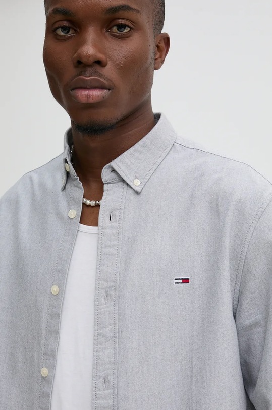 Tommy Jeans koszula bawełniana szary DM0DM19134