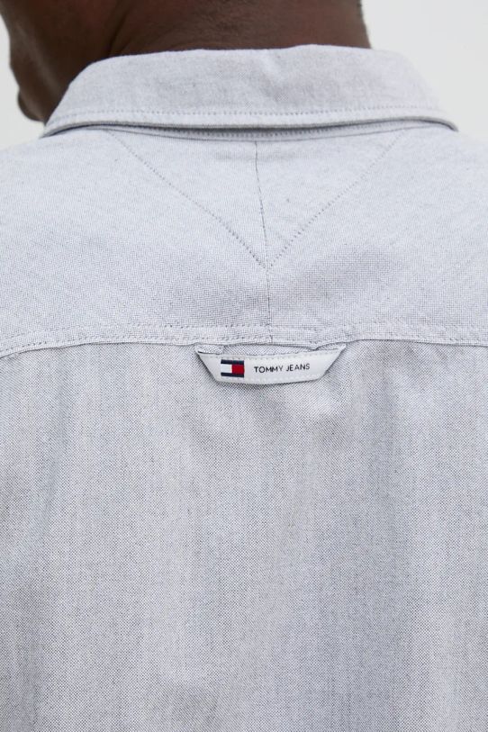 Pamučna košulja Tommy Jeans DM0DM19134 siva