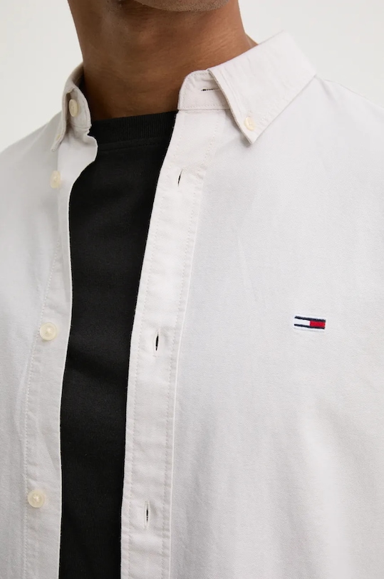 Pamučna košulja Tommy Jeans DM0DM19134 bež