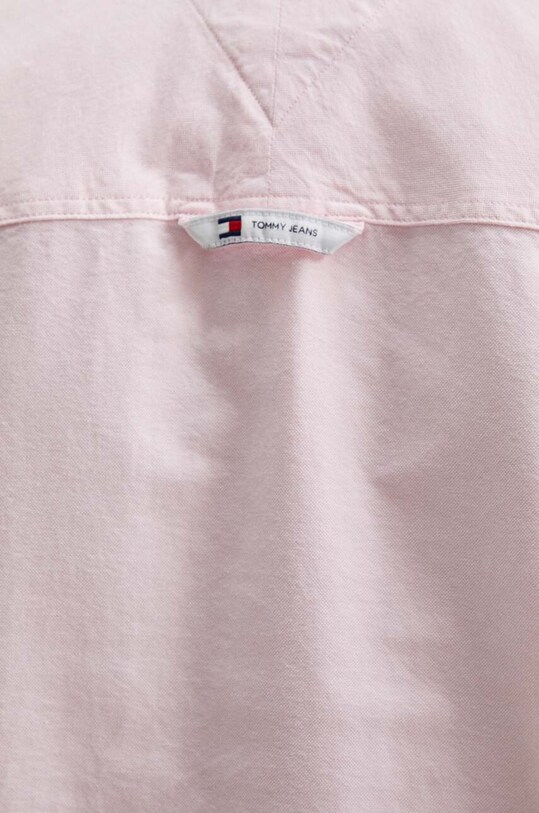 Бавовняна сорочка Tommy Jeans DM0DM19134 рожевий