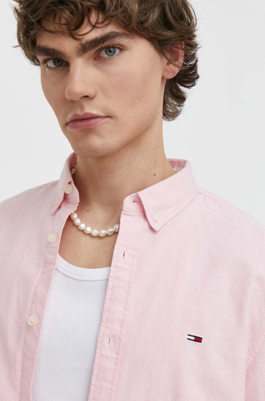 Tommy Jeans koszula bawełniana DM0DM19134 różowy