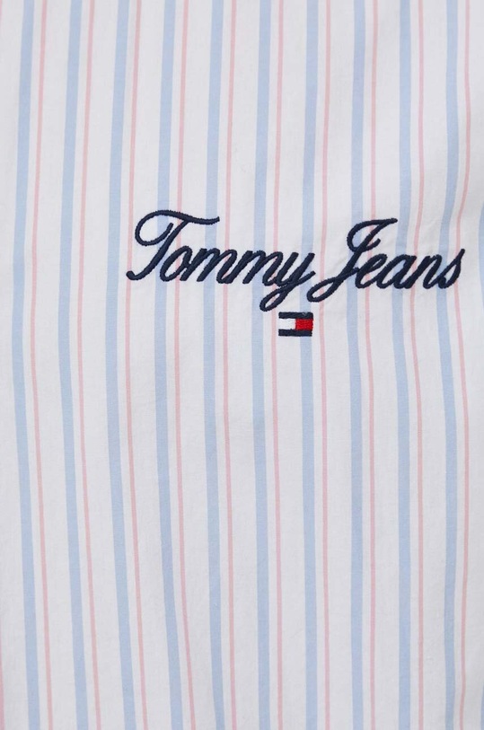 Памучна риза Tommy Jeans DM0DM18955 бял