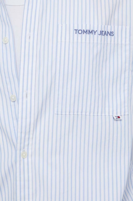 Tommy Jeans koszula bawełniana niebieski DM0DM18956