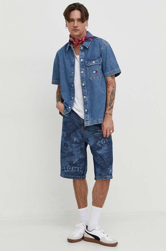 Τζιν πουκάμισο Tommy Jeans DM0DM18957 μπλε SS24