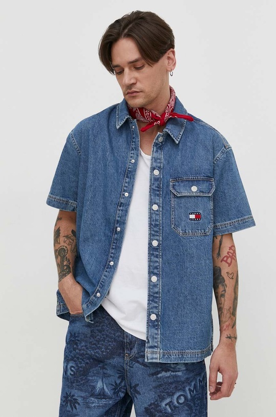 Τζιν πουκάμισο Tommy Jeans μπλε DM0DM18957