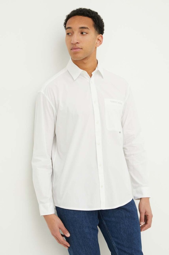 Tommy Jeans koszula bawełniana beżowy DM0DM18959