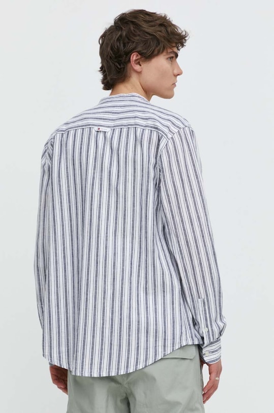 Tommy Jeans koszula z domieszką lnu biały DM0DM18960