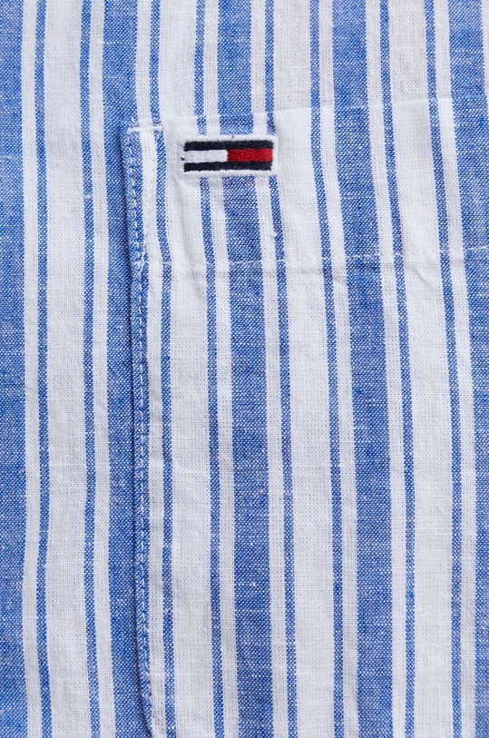 Tommy Jeans koszula z domieszką lnu DM0DM18961 niebieski