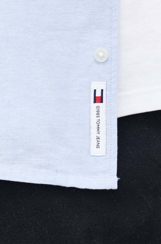 Рубашка с примесью льна Tommy Jeans DM0DM18963