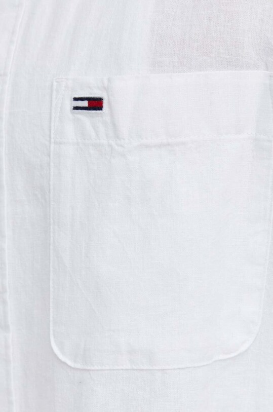 Tommy Jeans koszula z domieszką lnu DM0DM18964 biały SS24