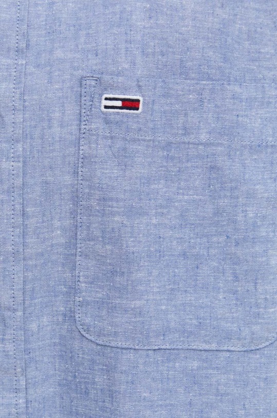 Tommy Jeans cămașă din amestec de in DM0DM18964 albastru SS24