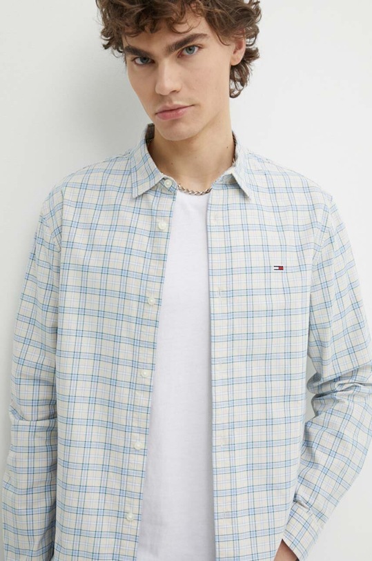 Tommy Jeans koszula bawełniana beżowy DM0DM18976