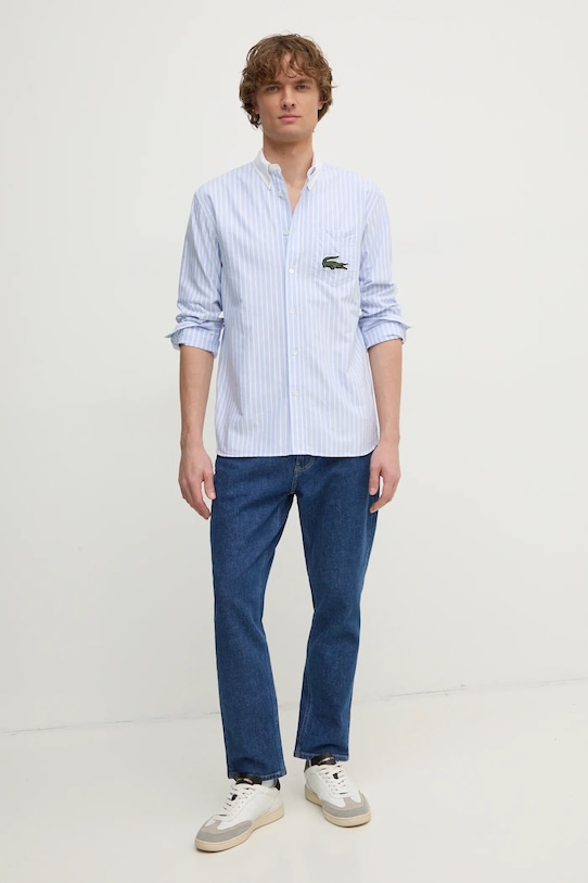 Lacoste camicia in cotone CH7610 blu AW24