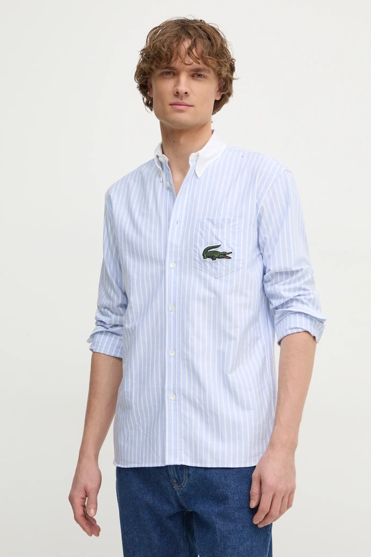 Lacoste camicia in cotone blu CH7610