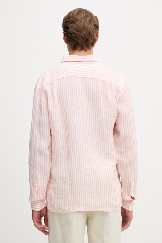 Odzież Lacoste koszula męska lniana CH6985 różowy