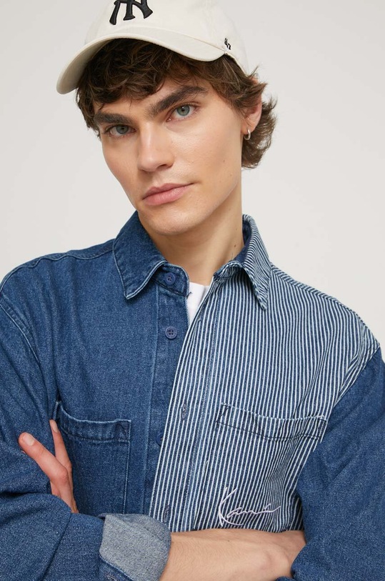 Τζιν πουκάμισο Karl Kani μπλε 6023791