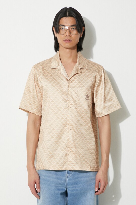 adidas Originals shirt Mono Satin with elastane beige IS0211