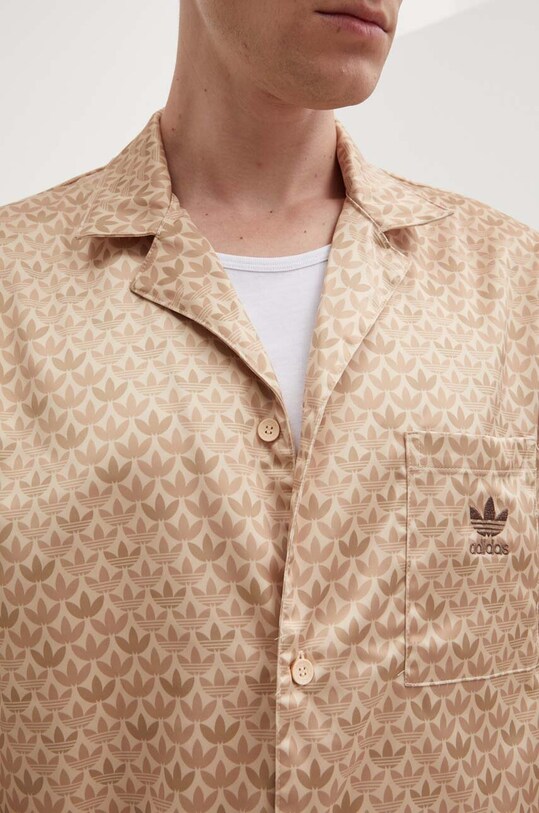adidas Originals camasa Mono Satin IS0211 bej SS24
