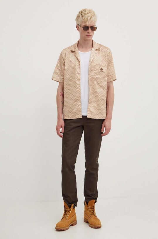 Îmbrăcăminte adidas Originals camasa Mono Satin IS0211 bej