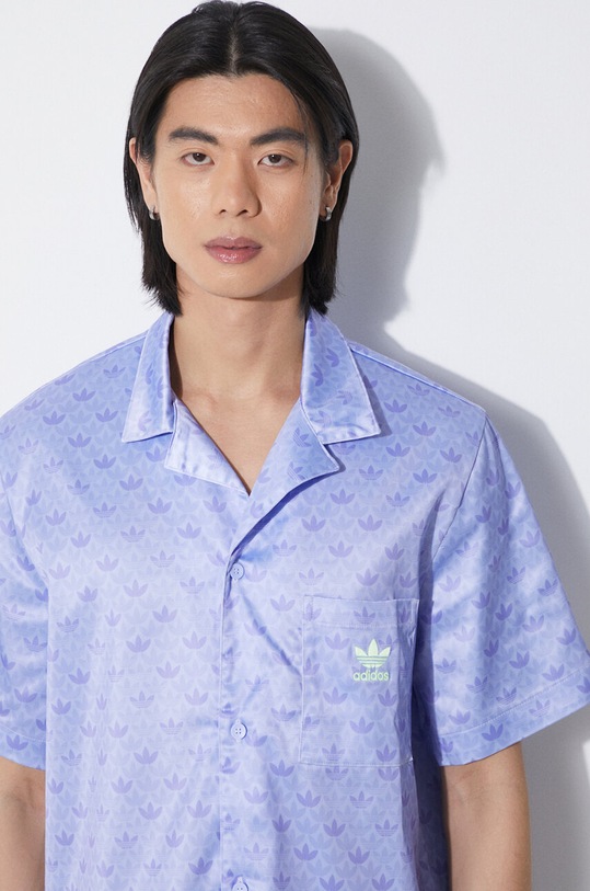 adidas Originals shirt Mono Satin all-over print violet IS2938