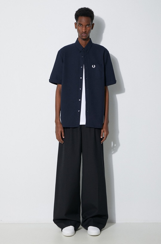 Pamučna košulja Fred Perry Oxford Shirt M5503.608 mornarsko plava SS24