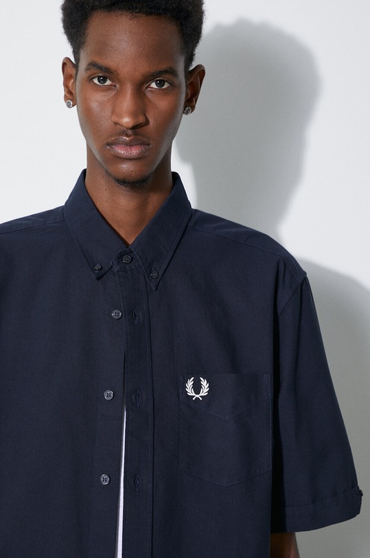 Pamučna košulja Fred Perry Oxford Shirt M5503.608 mornarsko plava