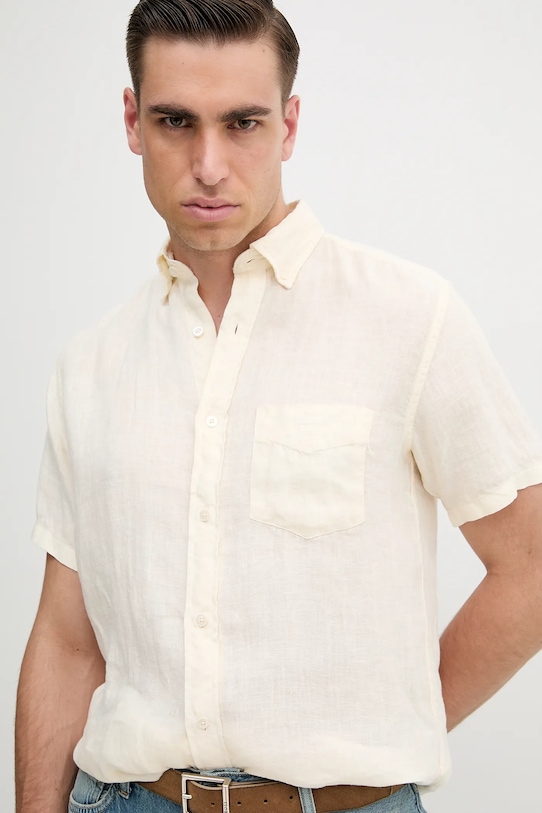 Gant camasa de in bej 3240121