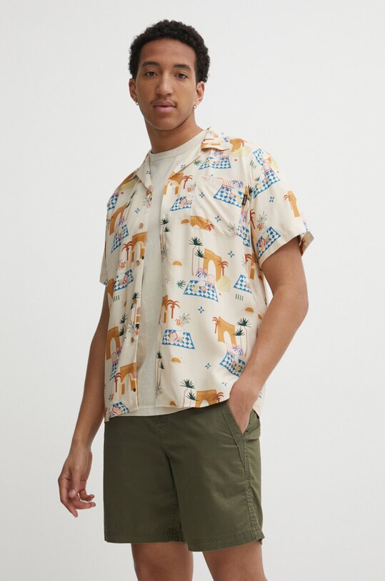 Kaotiko koszula regular beżowy AO002.01.1900