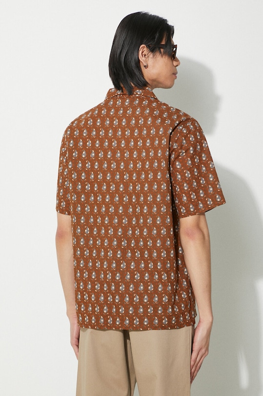 Odzież Universal Works koszula bawełniana Road Shirt 30179.BROWN brązowy