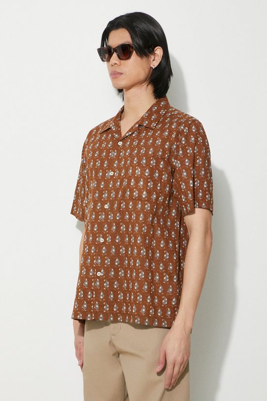 Бавовняна сорочка Universal Works Road Shirt коричневий 30179.BROWN