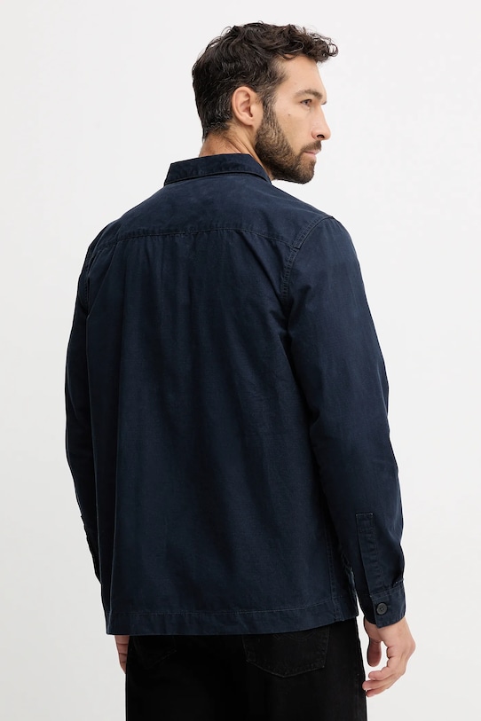 Ρούχα Βαμβακερό πουκάμισο Barbour Bidlam Overshirt MOS0368 σκούρο μπλε