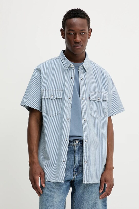 Oblečení Bavlněná košile Levi's A5722 modrá