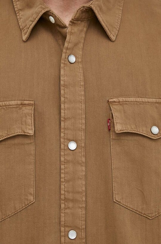 Levi's koszula bawełniana A5722 beżowy SS25