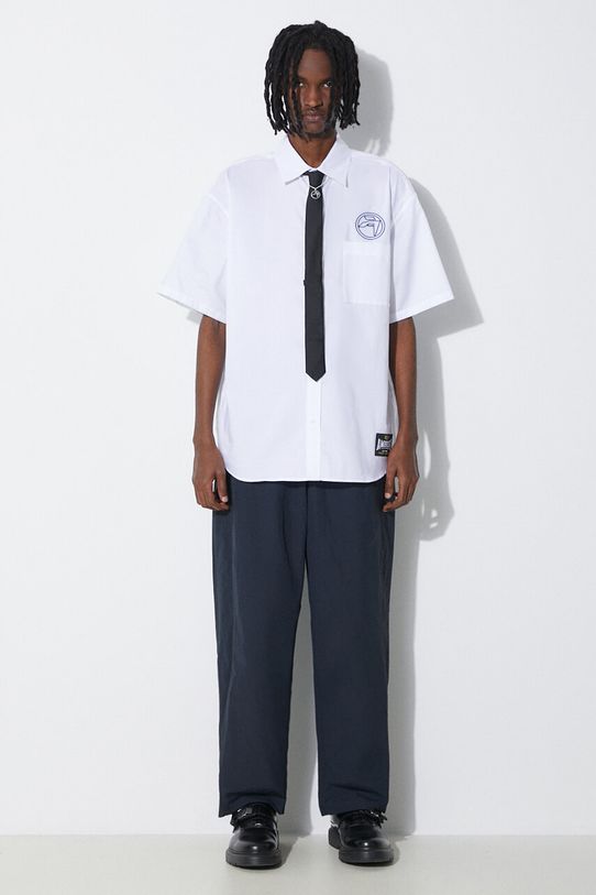Бавовняна сорочка AMBUSH Circle Emblem S/S Shirt BMGG001S24FAB0010145 білий SS24