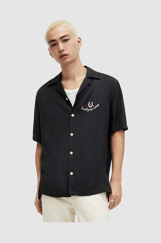 AllSaints koszula CHANCEUX casual czarny MS542Z
