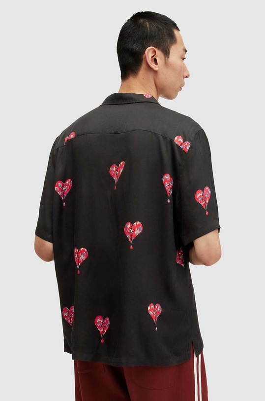 Ρούχα Πουκάμισο AllSaints IKUMA MS573Z μαύρο