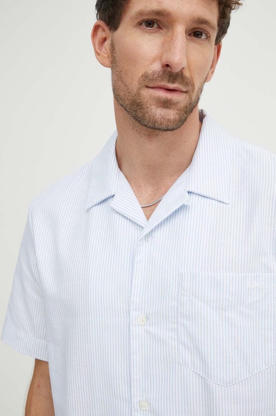 Βαμβακερό πουκάμισο A.P.C. chemise lloyd avec logo casual μπλε COGUH.H12585.IAA