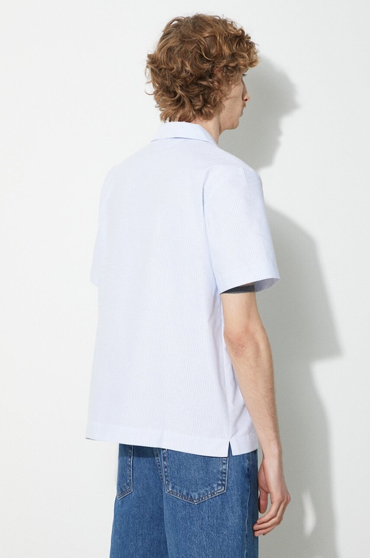 Clothing A.P.C. cotton shirt chemise lloyd avec logo COGUH.H12585.IAA blue